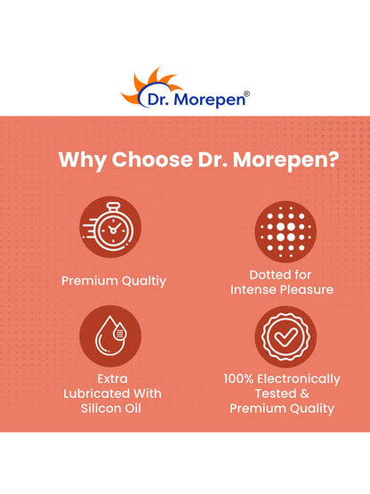 Dr.Morepen Exygra Dotted Strawberry Flavoured Condoms (Lubricated)