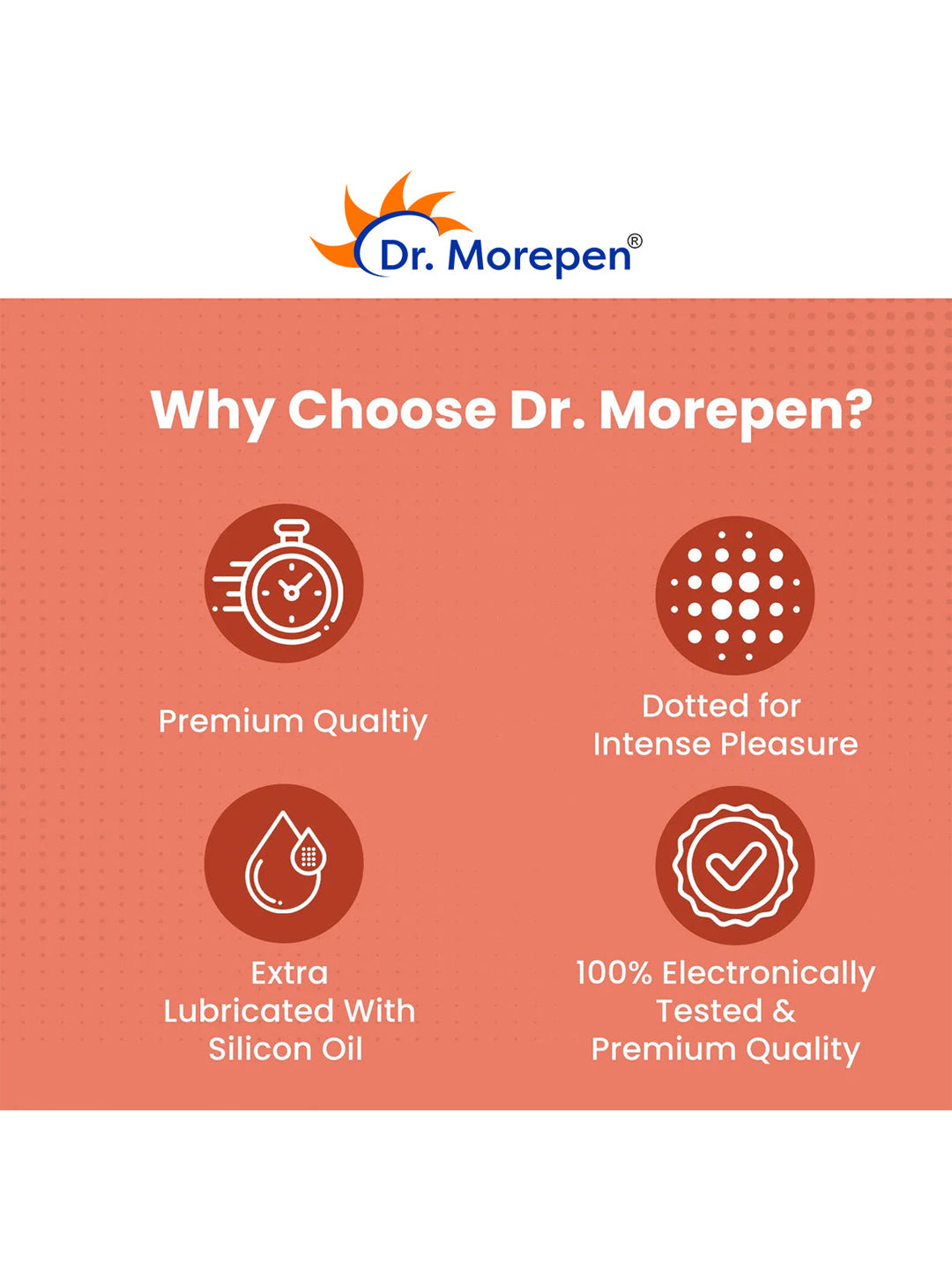 Dr.Morepen Exygra Dotted Strawberry Flavoured Condoms (Lubricated)