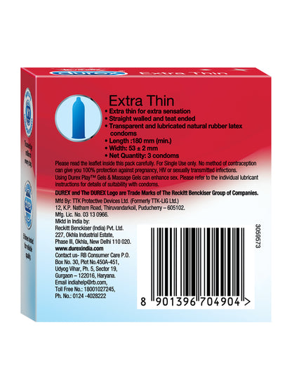 Durex Extra Thin Condoms