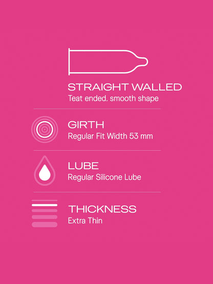 Durex Extra Thin Bubblegum Flavoured Condoms (3 in each pack)