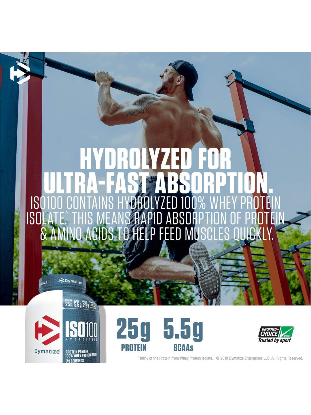 Dymatize ISO100 Hydrolyzed Whey Protein Isolate Powder 2.3kg