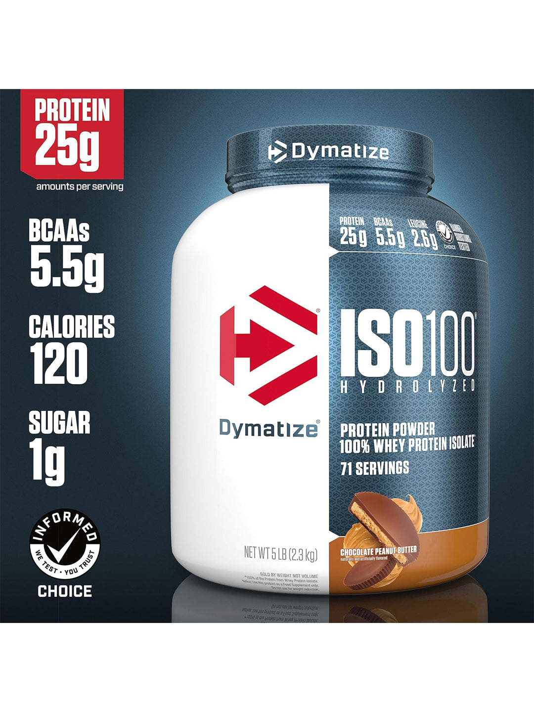 Dymatize ISO100 Hydrolyzed Whey Protein Isolate Powder 2.3kg