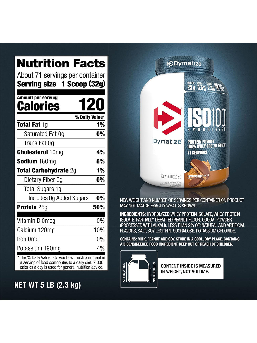 Dymatize ISO100 Hydrolyzed Whey Protein Isolate Powder 2.3kg