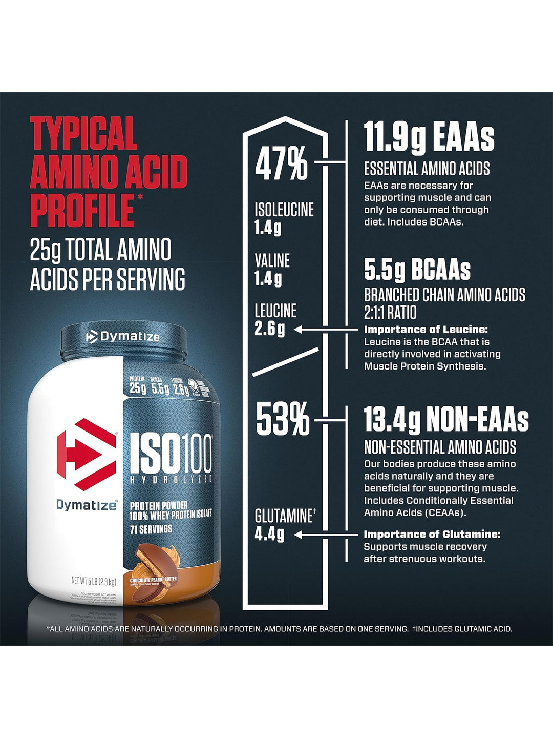 Dymatize ISO100 Hydrolyzed Whey Protein Isolate Powder 2.3kg