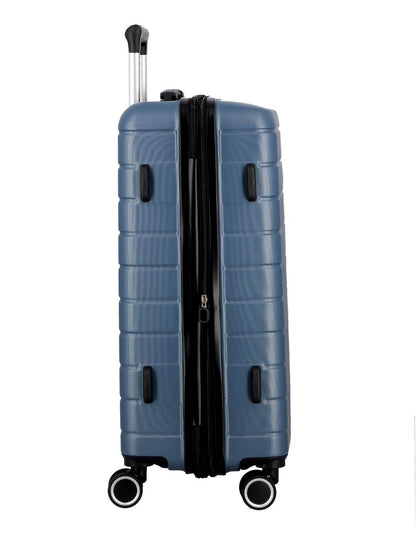 JUMP ESCO ES24-Blue-Medium-66cm Expandable Hardsided 8 Wheel Luggage with TSA Lock