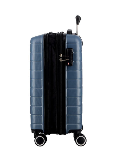 JUMP ESCO ES24-Blue-Medium-66cm Expandable Hardsided 8 Wheel Luggage with TSA Lock