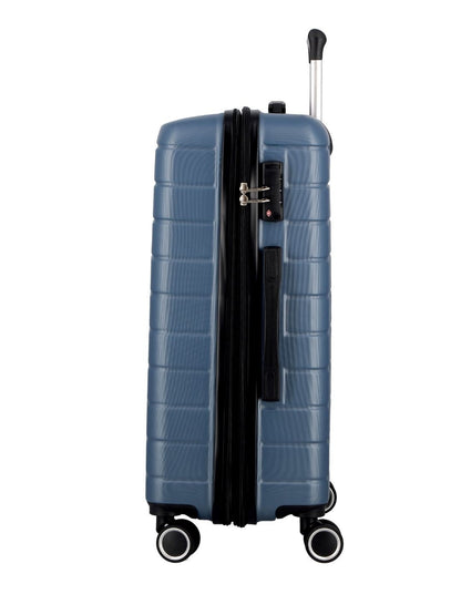 JUMP ESCO ES24-Blue-Medium-66cm Expandable Hardsided 8 Wheel Luggage with TSA Lock