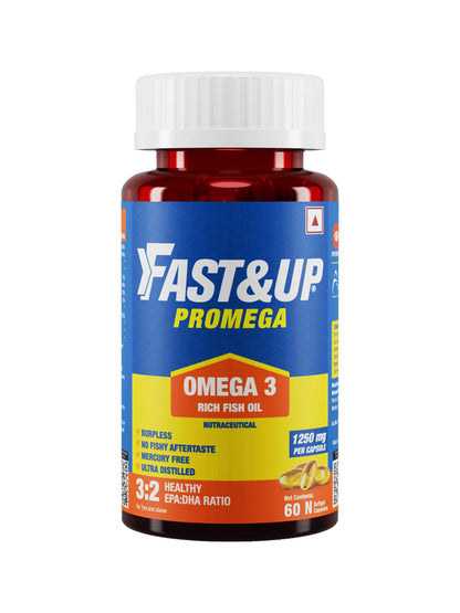 Fast&Up Omega 3 Fish Oil Softgels 60 Capsules
