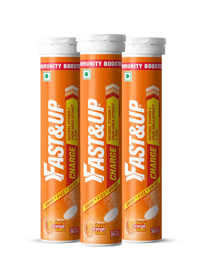 Fast&Up Natural Immunity Booster Effervescent Tablets Orange 60's Pack of 3
