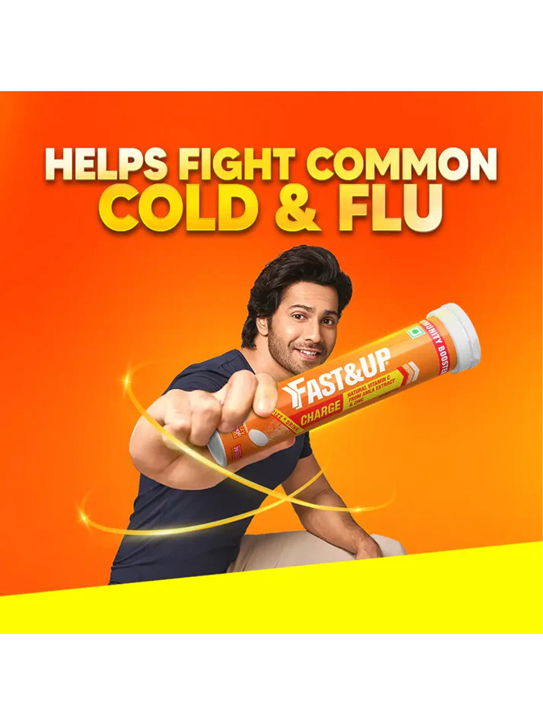 Fast&Up Natural Immunity Booster Effervescent Tablets Orange 60's Pack of 3