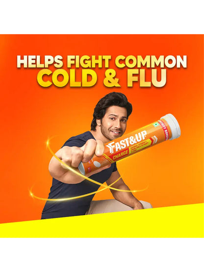 Fast&Up Natural Immunity Booster Effervescent Tablets Orange 60's Pack of 3