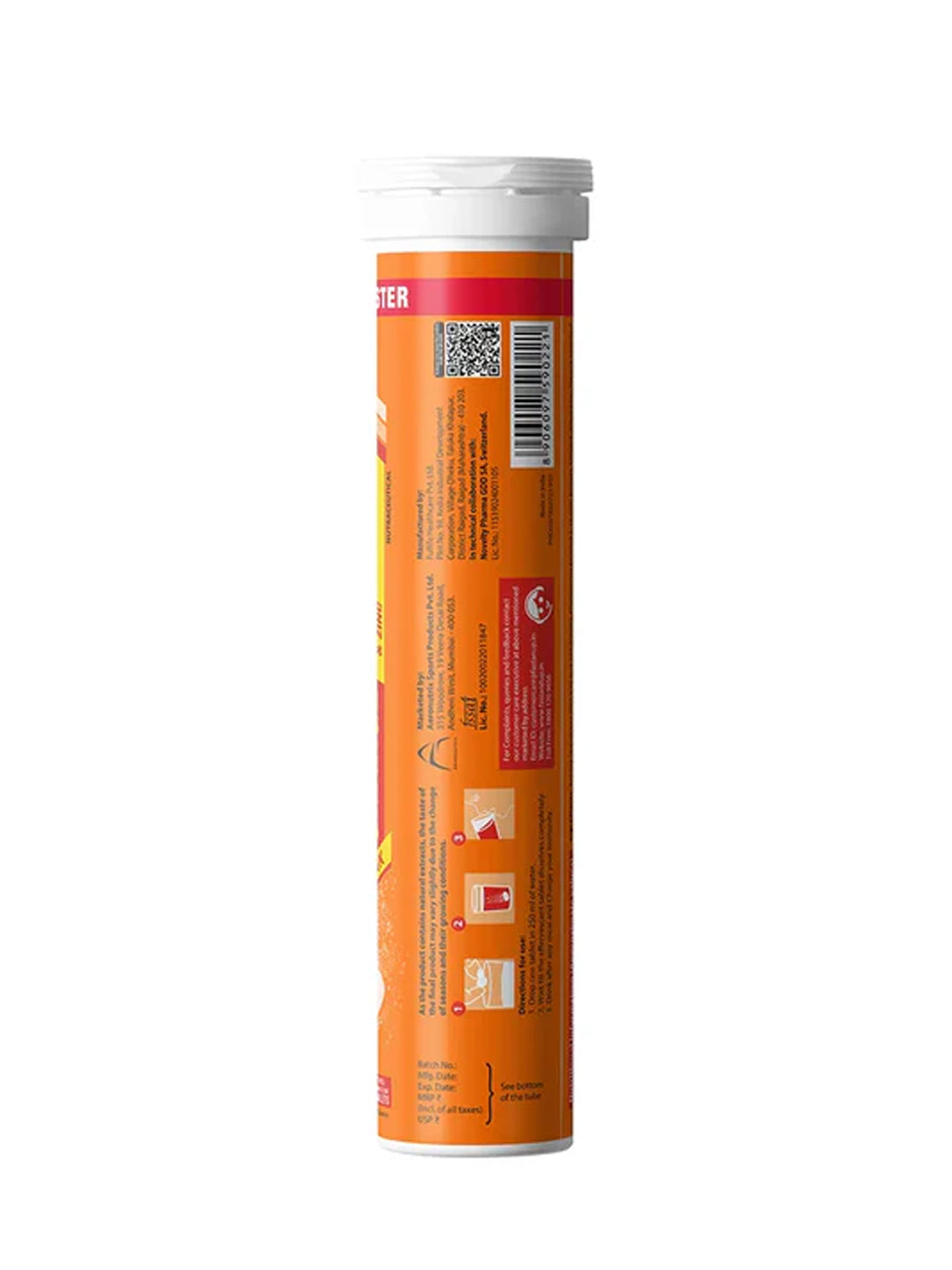 Fast&Up Natural Immunity Booster Effervescent Tablets Orange 60's Pack of 3