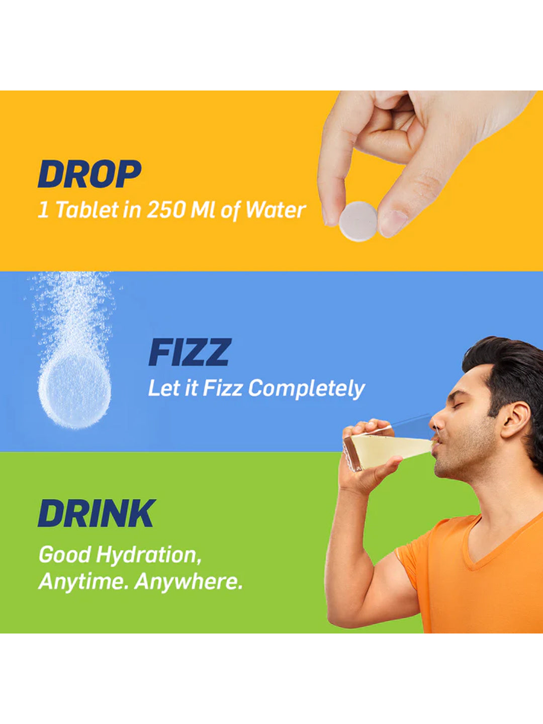 Fast&Up Drink Lime & Lemon Reload Zero Sugar Instant Hydration 100 Effervescent Tablets (Pack of 4)