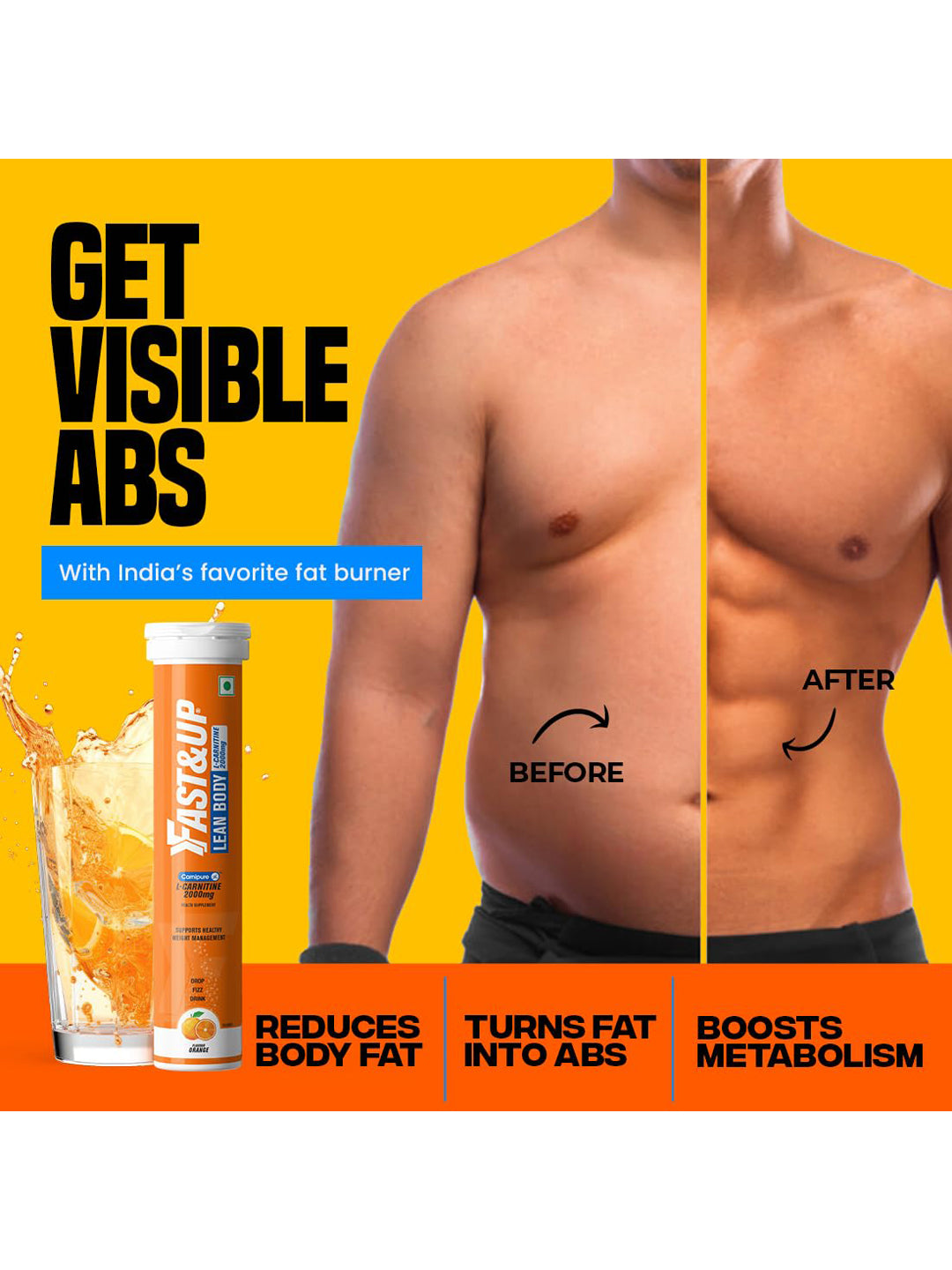 Fast&Up L-Carnitine Effervescent Tablets (Pack of 2)