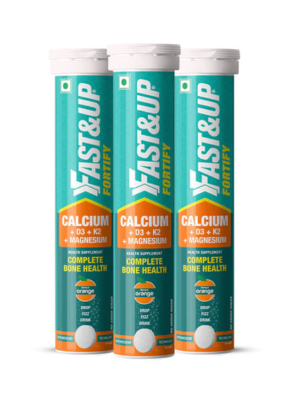 Fast&Up Orange Complete Bone Care Effervescent 20 Tablets (Pack of 3)