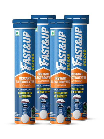 Fast&Up Reload Low Sugar Instant Energy Drink Assorted Flavours Effervescent Tablets 80's