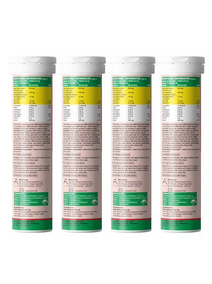 Fast&Up Apple Cider Vinegar Effervescent Tablet (Pack of 4)