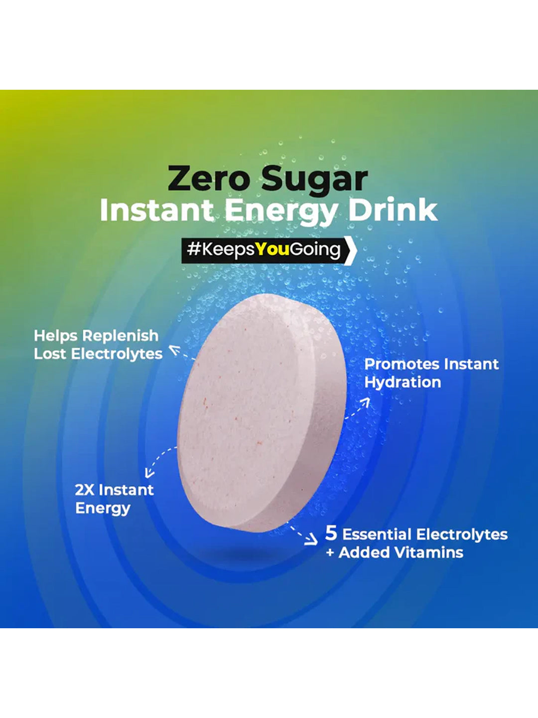 Fast&Up Ice Current Reload Zero Sugar Effervescent 88 Tablets (Pack of 4)
