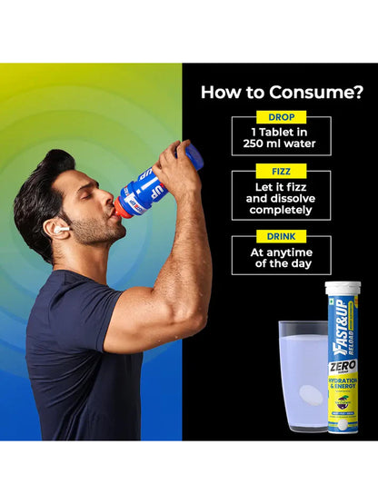 Fast&Up Ice Current Reload Zero Sugar Effervescent 88 Tablets (Pack of 4)