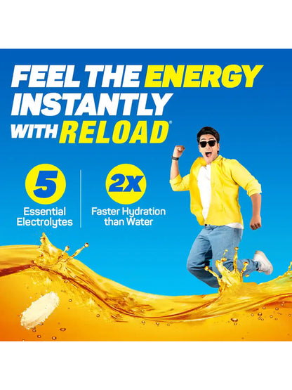 Fast&Up Reload Low Sugar Instant Energy Drink Assorted Flavours Effervescent Tablets 80's