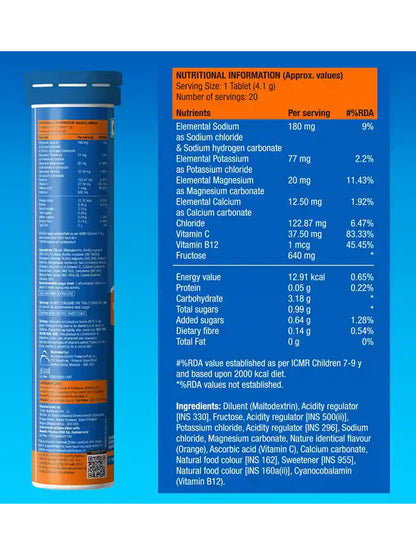 Fast&Up Reload Low Sugar Instant Energy Drink Assorted Flavours Effervescent Tablets 80's