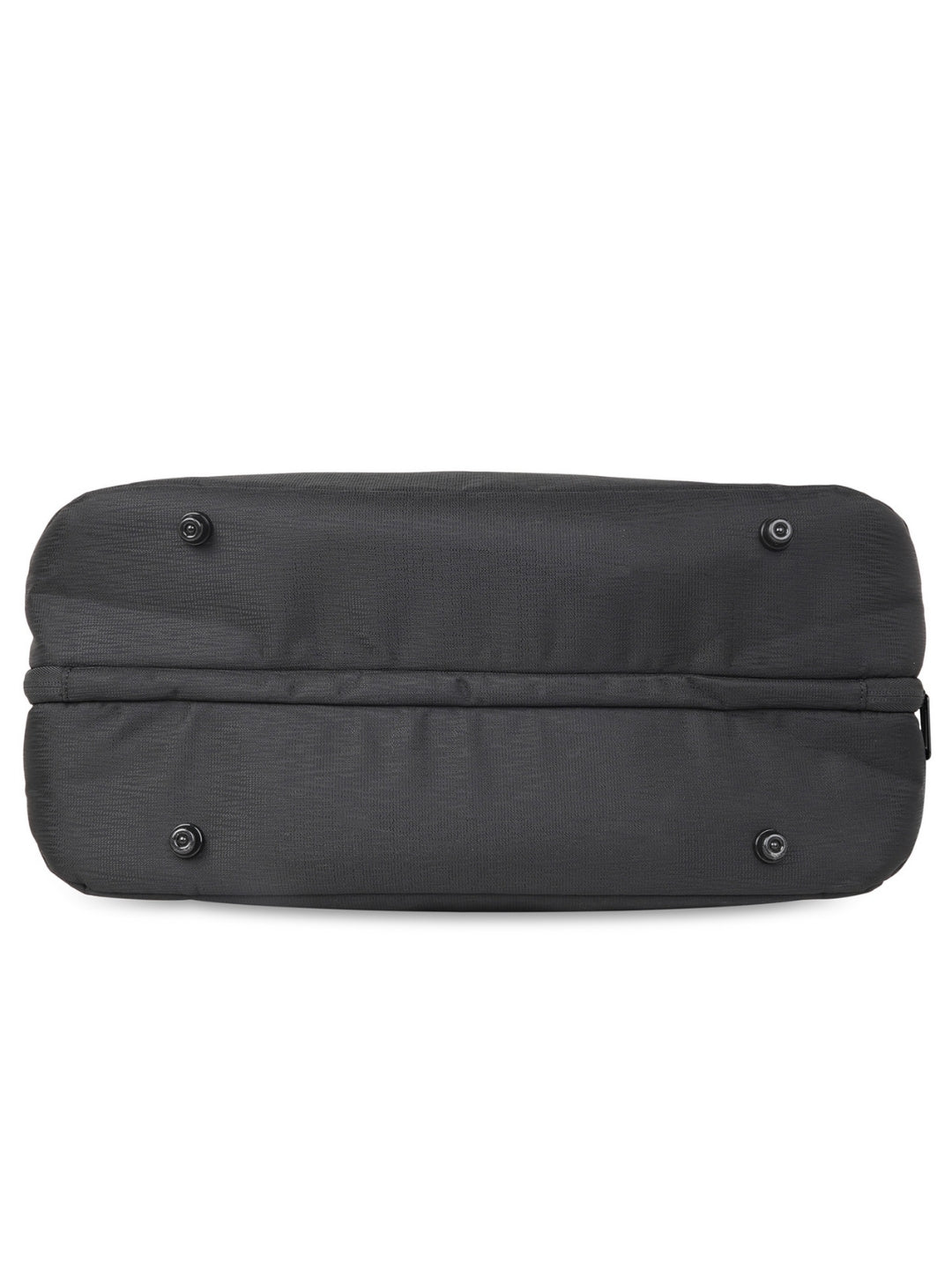 ft Frequent Traveller Elite Black Duffle Bag for Travel with Vegan Leather Trimmings Recessed USB Port Eco Responsible Light Weight with Padded Laptop Section, Mesh Pocket Inside Fashion Duffle Bag for Men and Women