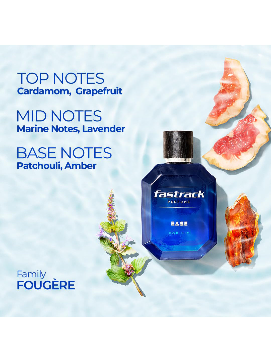 Fastrack M Ease Perfume Cardamom Grapefruit Marine Lavender (100ml)