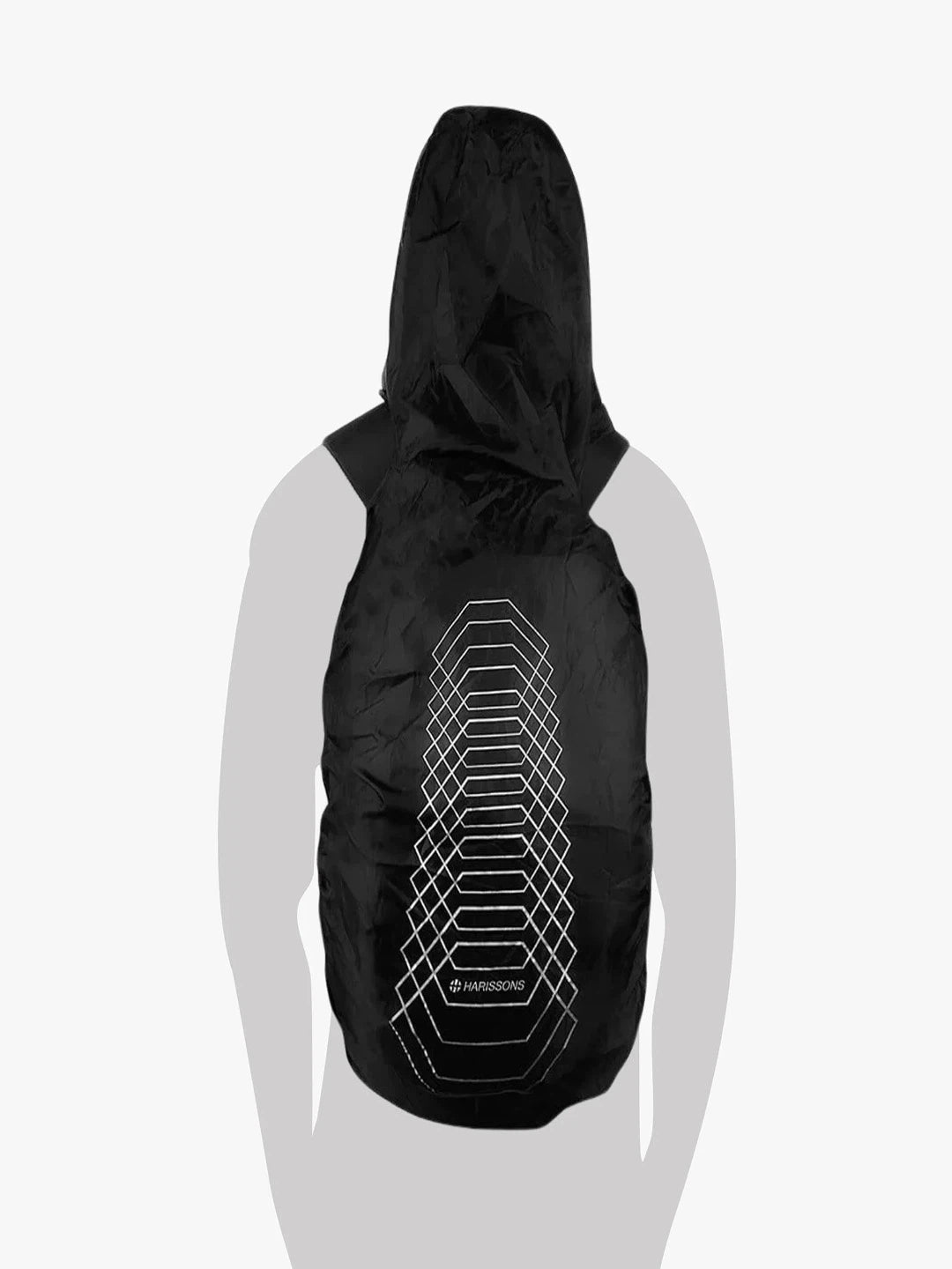 Harission Bags Rain Cover Hoodie 3D Black Set Of 1