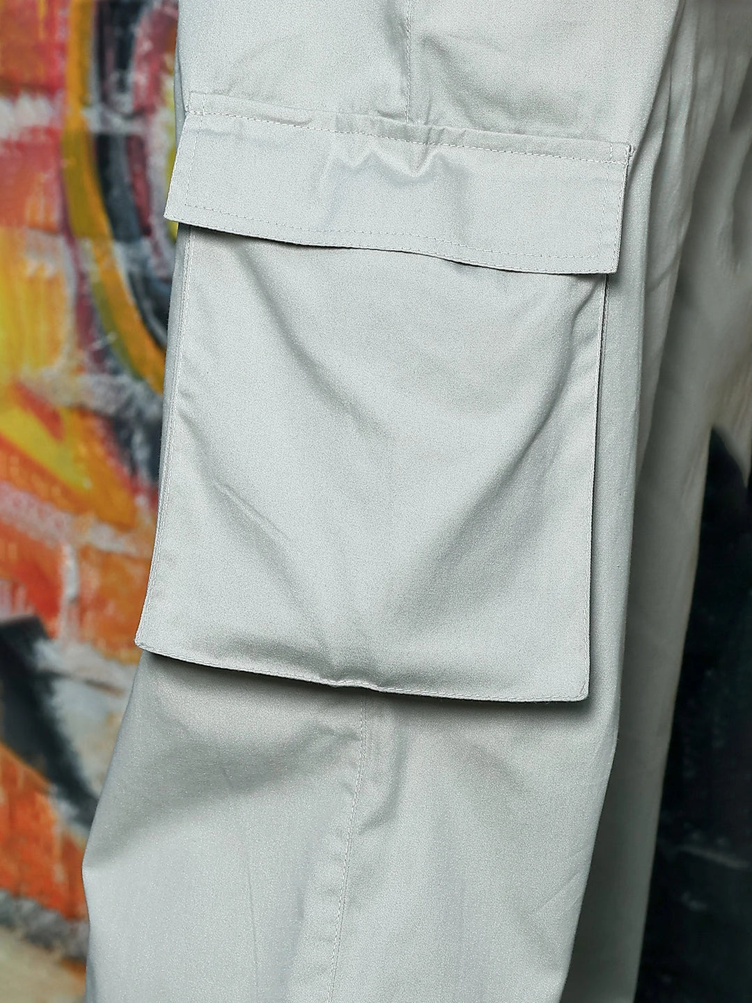 House Of Koala Grey Baggy fit Pure Cotton 6 Pocket Cargo Trousers