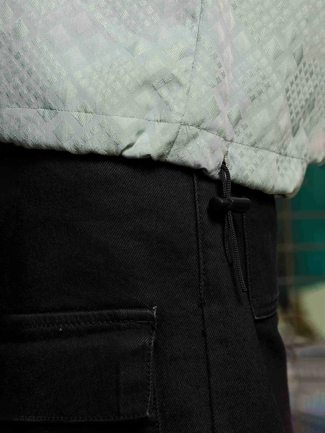 House Of Koala Green Oversized Textured Shirt Shacket