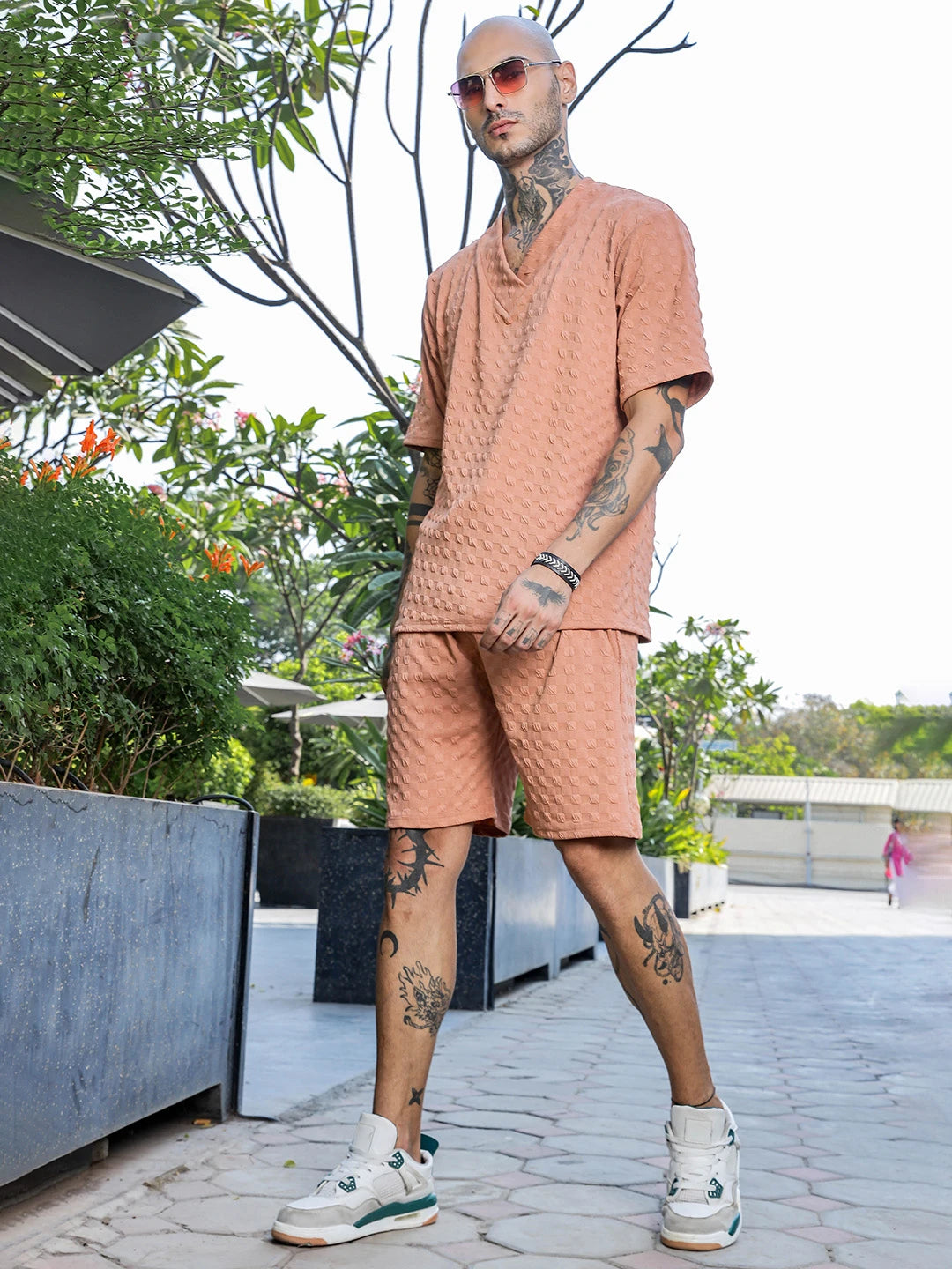 House Of Koala Brown Casual Wear Knitted All-Day Comfort Shorts