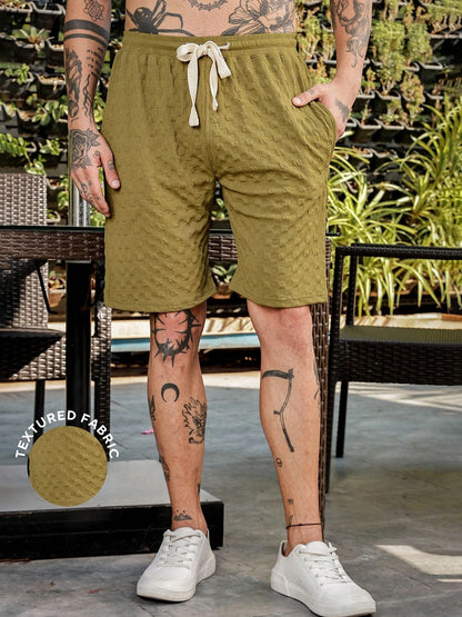 House Of Koala Olive Casual Wear Knitted All-Day Comfort Shorts