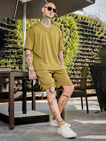 House Of Koala Olive Casual Wear Knitted All-Day Comfort Shorts
