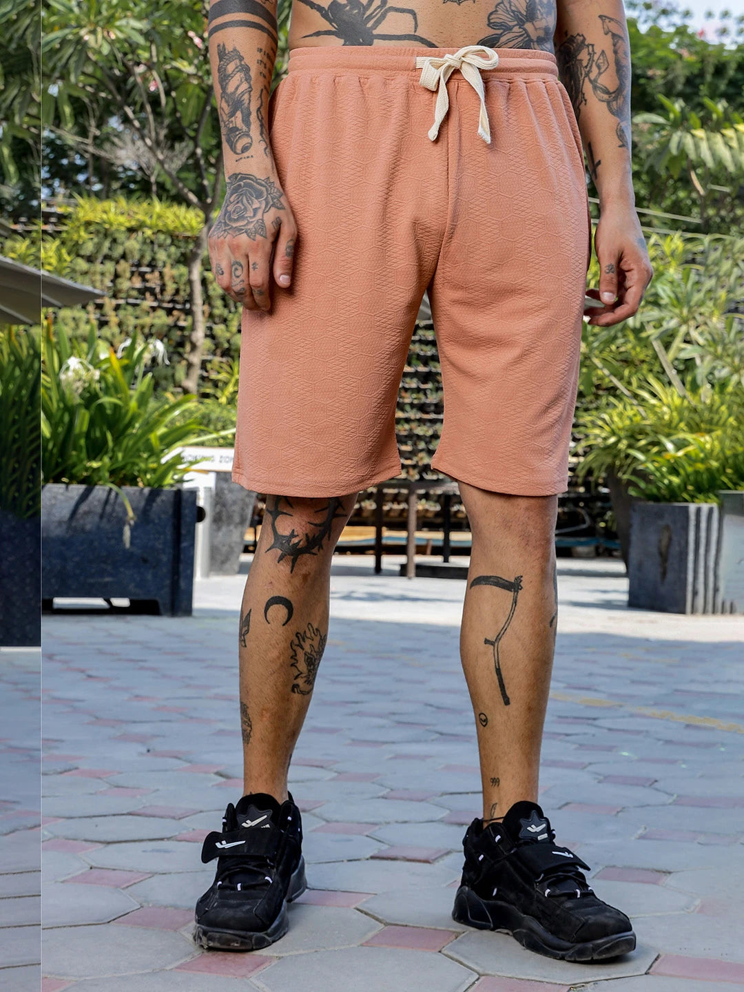 House Of Koala Brown Casual Wear Knitted All-Day Comfort Shorts