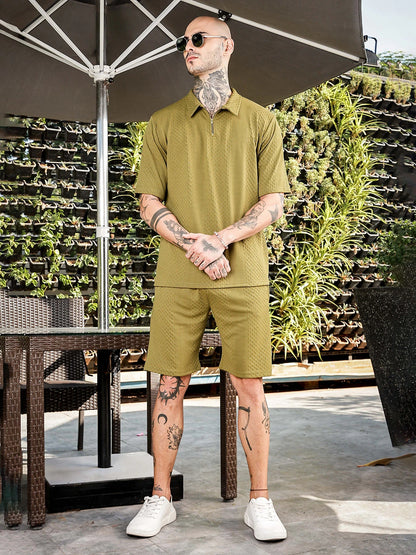 House Of Koala Olive Casual Wear Knitted All-Day Comfort Shorts