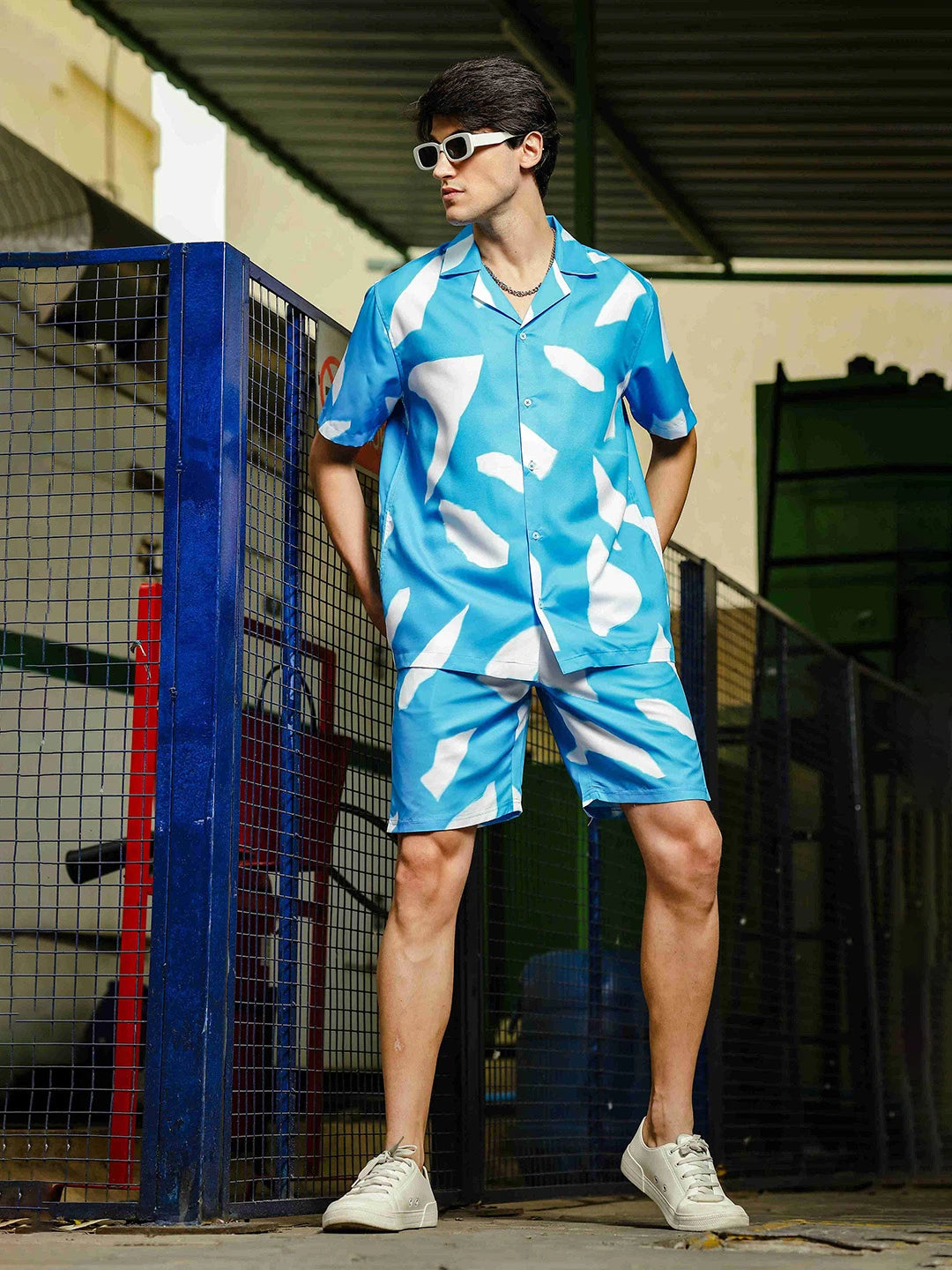 House Of Koala Blue Abstract Printed Shorts