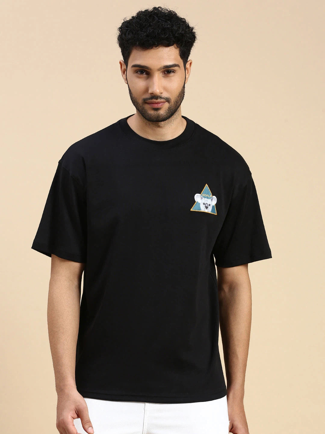 House Of Koala Black Oversized Drop Shoulder T-Shirt