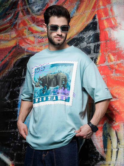 House Of Koala Blue Oversized Fit Drop Shoulder T-Shirt