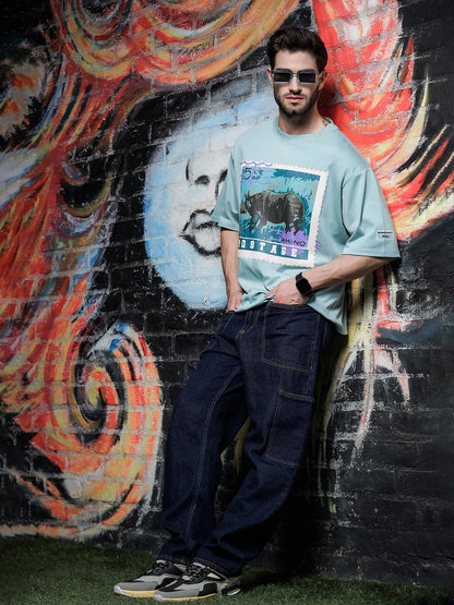 House Of Koala Blue Oversized Fit Drop Shoulder T-Shirt