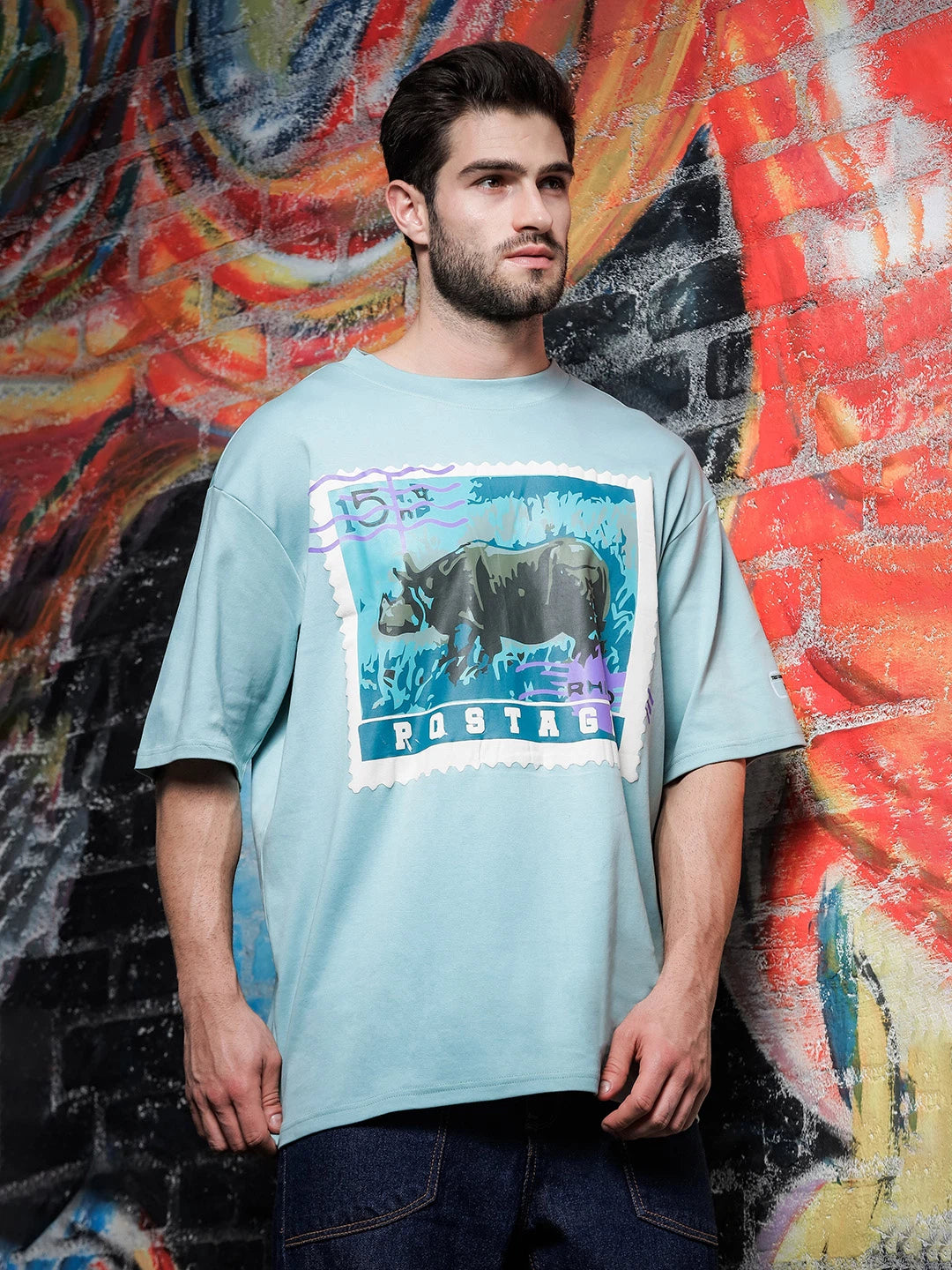 House Of Koala Blue Oversized Fit Drop Shoulder T-Shirt