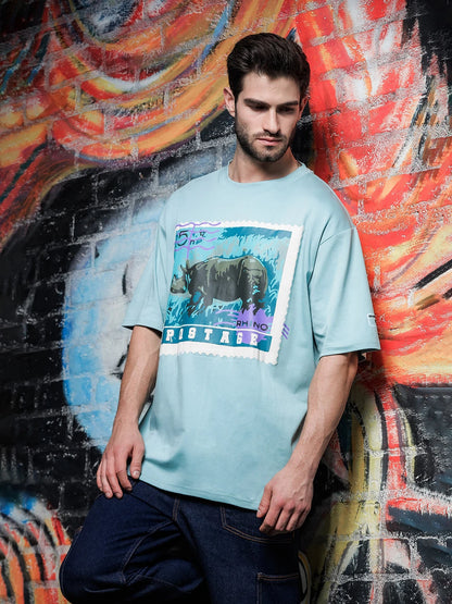 House Of Koala Blue Oversized Fit Drop Shoulder T-Shirt