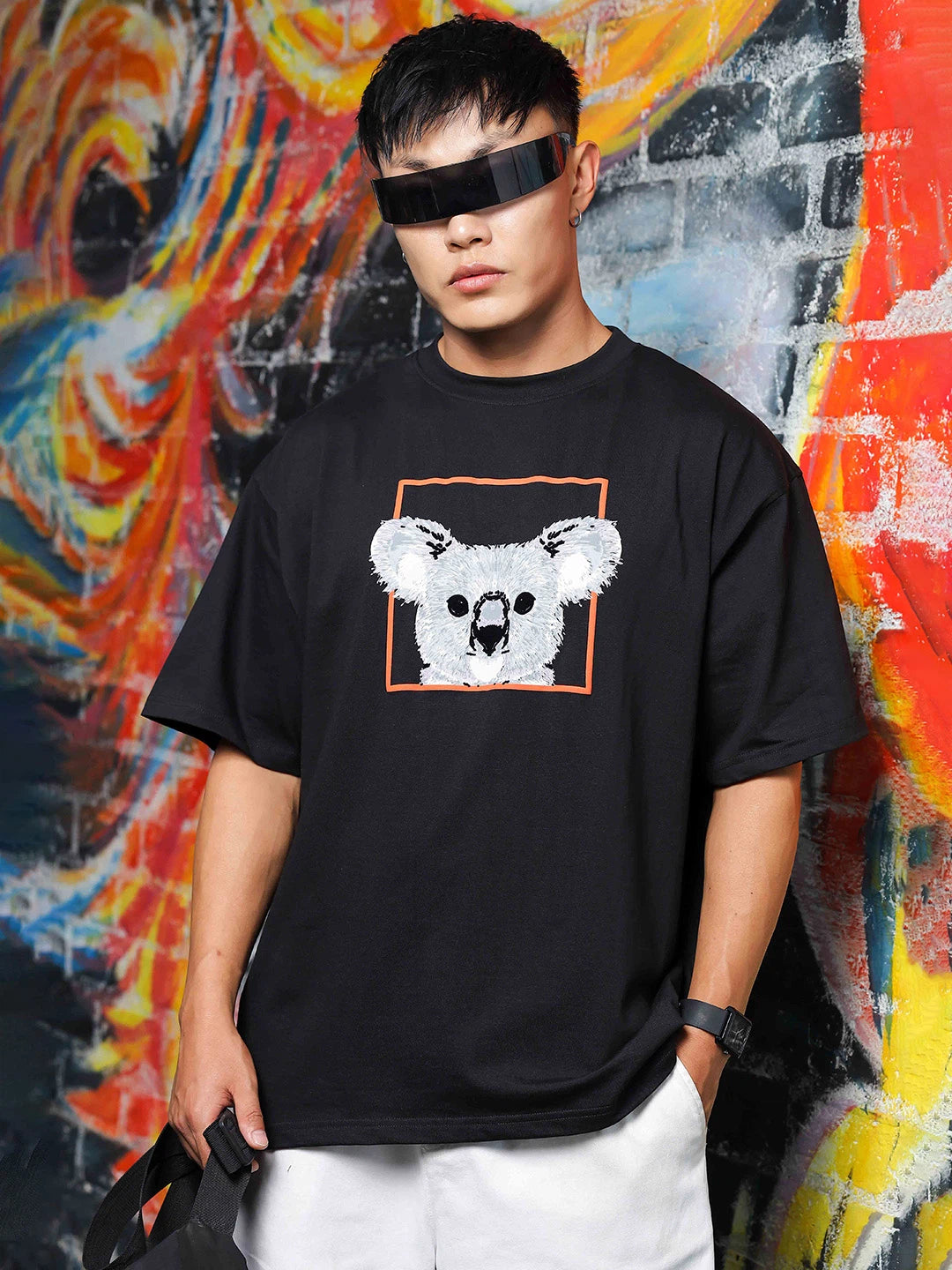 House Of Koala Graphic Printed Drop Shoulder Oversized T-Shirt