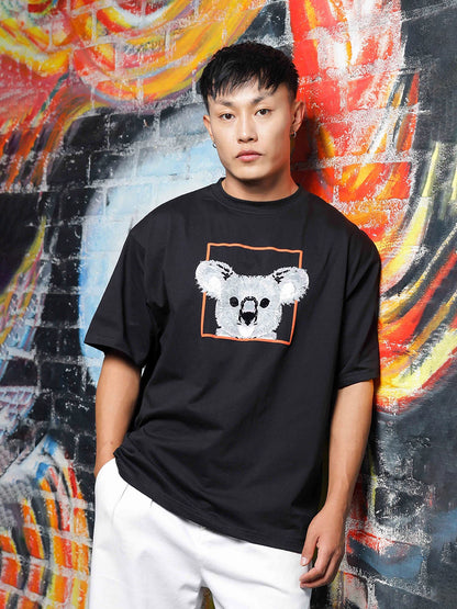 House Of Koala Graphic Printed Drop Shoulder Oversized T-Shirt