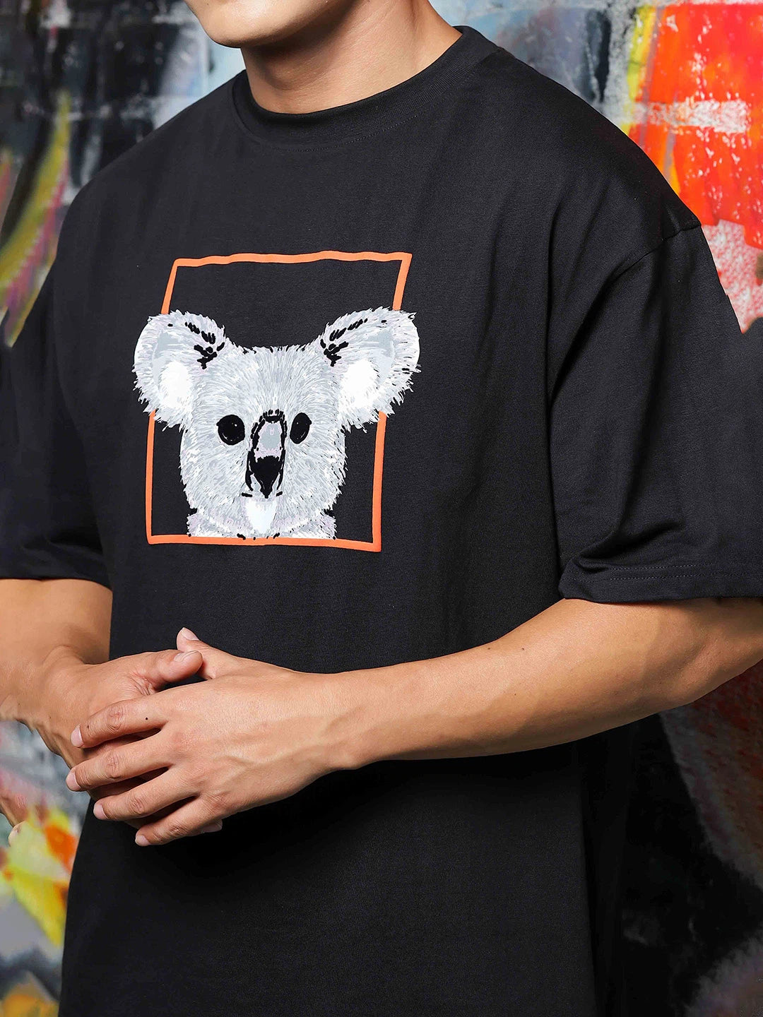 House Of Koala Graphic Printed Drop Shoulder Oversized T-Shirt