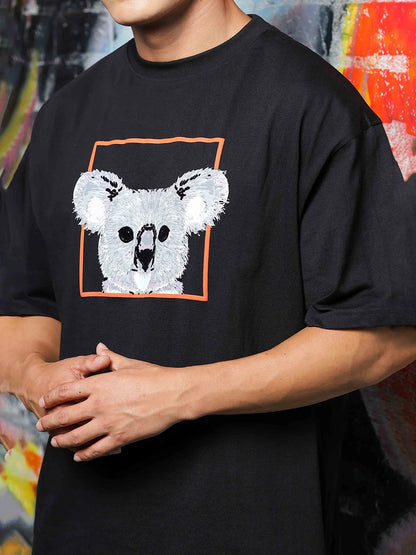House Of Koala Graphic Printed Drop Shoulder Oversized T-Shirt