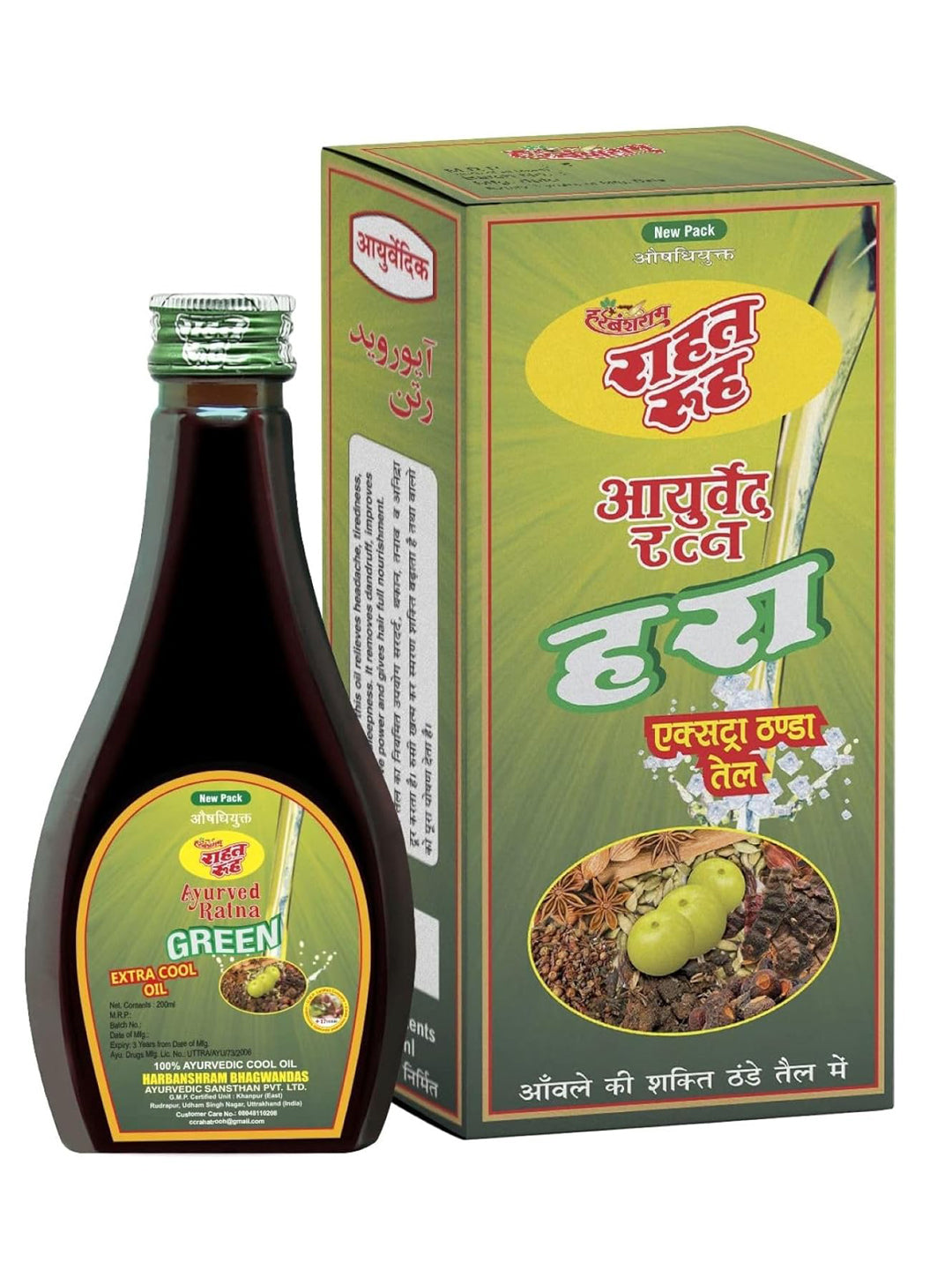 Rahat Rooh Ayurvedic Ratna Green Hair Oil 200ml