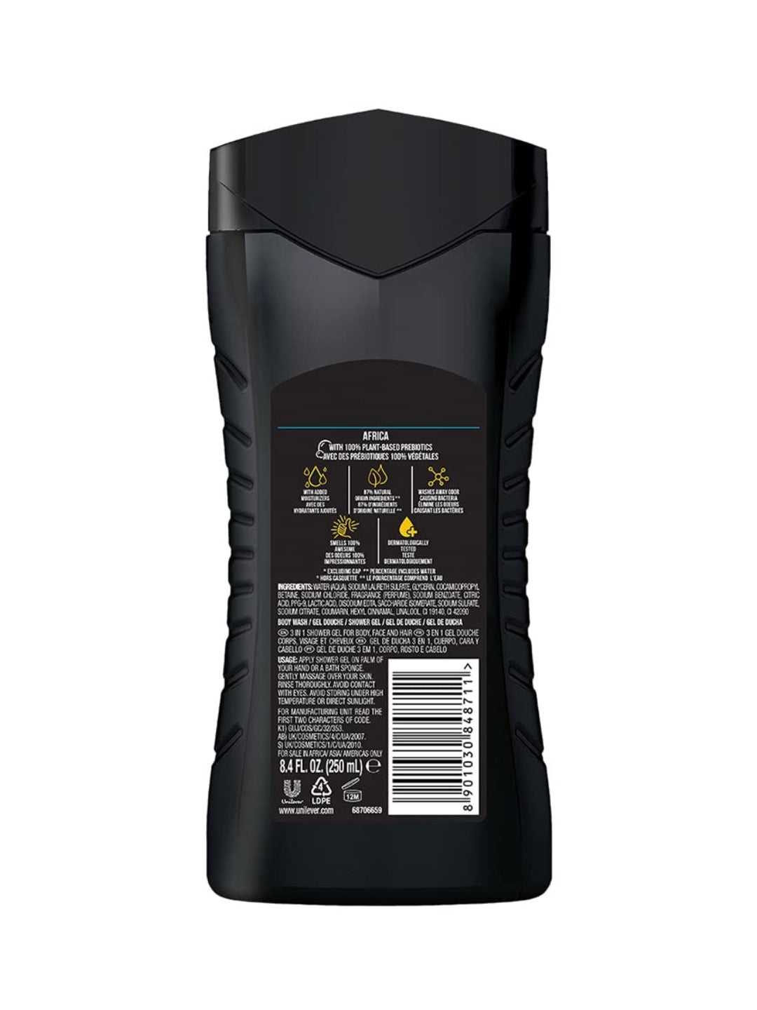 AXE  3 In 1 Body, Face & Hair Wash For Men  250ml
