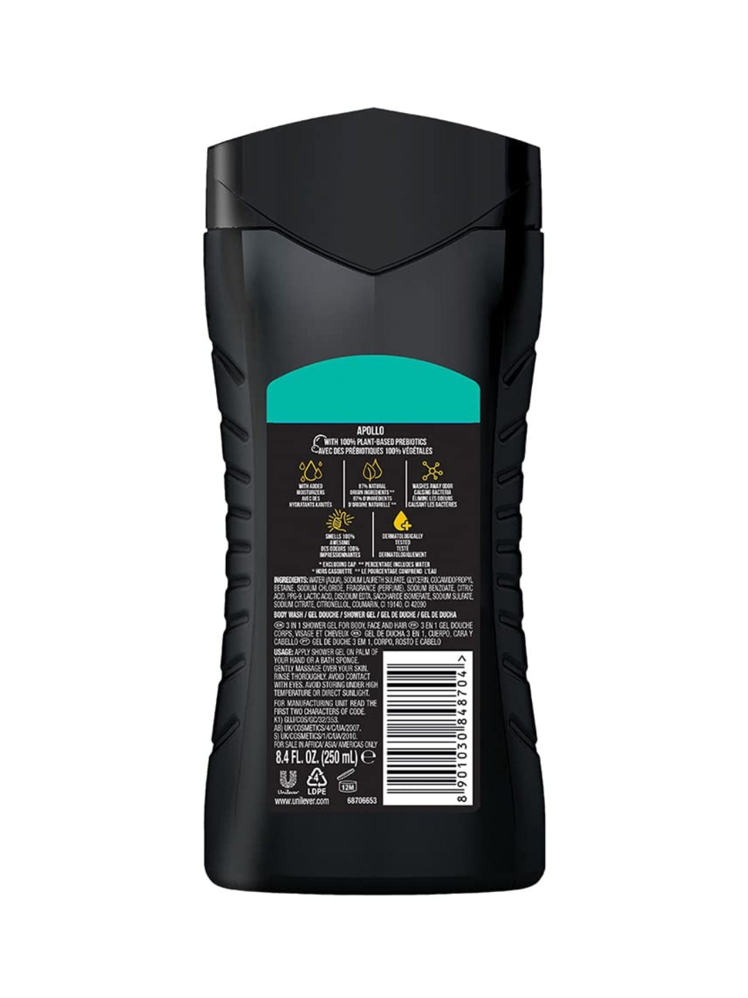 AXE  3 In 1 Body, Face & Hair Wash For Men  250ml