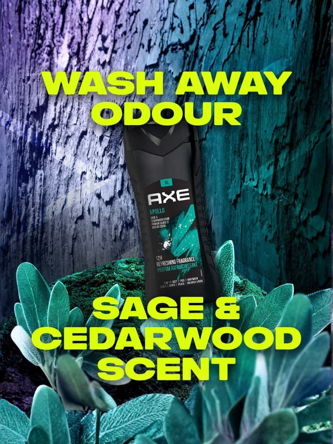 Axe 3 In 1 Body, Face & Hair Wash For Men  400ml