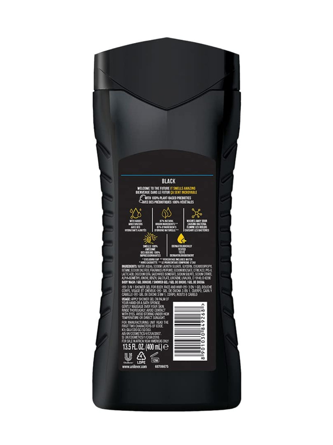 Axe 3 In 1 Body, Face & Hair Wash For Men  400ml